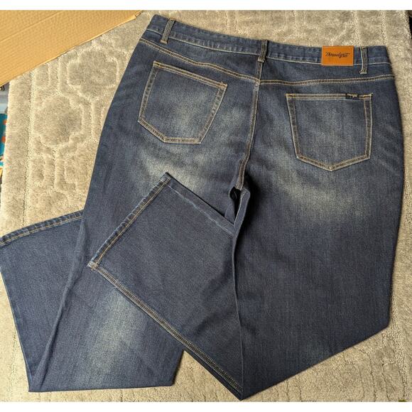 Threadgrit Jeans MENS SIZE 40x32 Slim Straight Dark Wash Hi Rise Stretch Cowboy - Picture 2 of 9